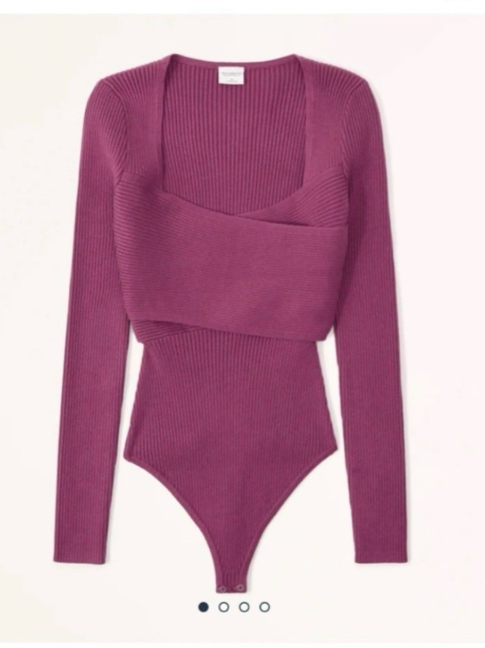 Abercrombie & Fitch Off-the-Shoulder Ribbed Sweater — Deep Pink